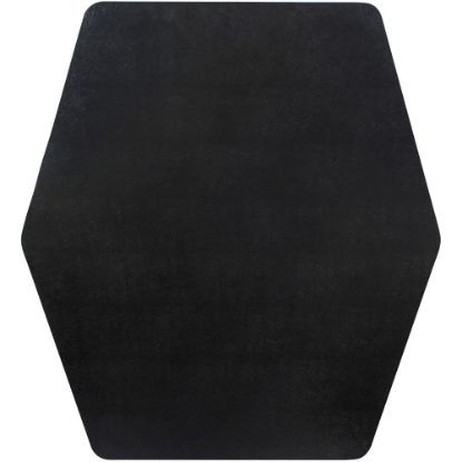 Picture of ES ROBBINS Game Zone Chair Mat - Medium Pile Carpet, Hard Floor - 46in Length x 42in Width - Hexagon - Vinyl - Black - 1Each