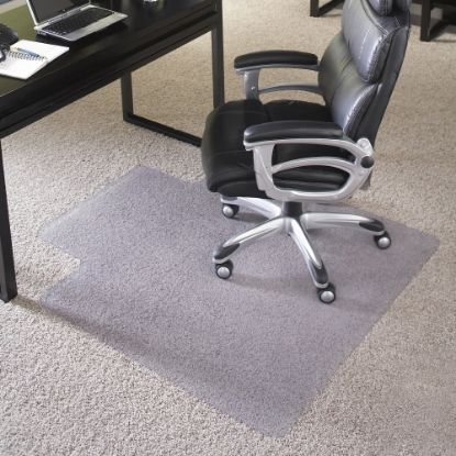 Picture of Flash Furniture Big & Tall Carpet Chair Mat With Lip, 45in x 53in, Clear