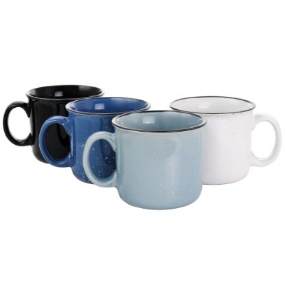 Picture of Mr. Coffee Mr. Colebrook Speckled Stoneware 4-Piece Mug Set, 18 Oz, Assorted Colors