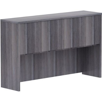 Picture of Lorell Laminate Desk Hutch, 36inH x 60inW x 15inD, Weathered Charcoal