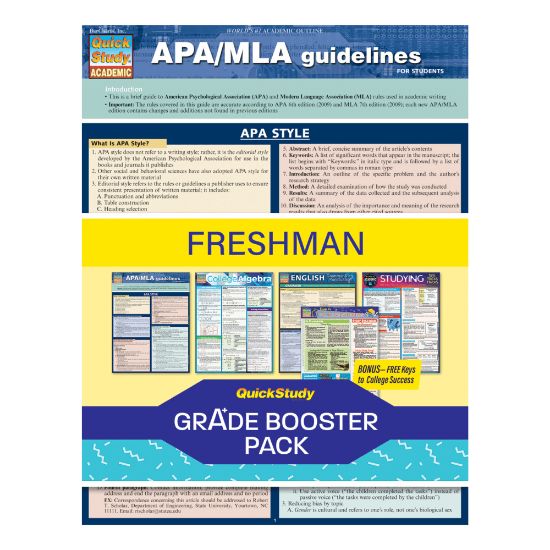 Picture of QuickStudy Grade Booster Pack, Freshman