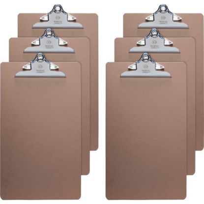 Picture of Business Source Hardboard Clipboard - 9in x 15 1/2in - Hardboard - Brown - 6 / Bundle