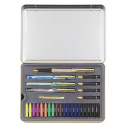 Picture of Staedtler 5-Nib Calligraphy Set, Assorted Points, Assorted Barrels, Assorted Ink Colors