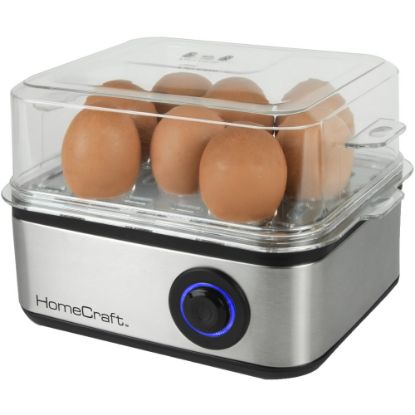 Picture of Nostalgia Electrics HomeCraft 8-Egg Cooker With Buzzer, Stainless Steel