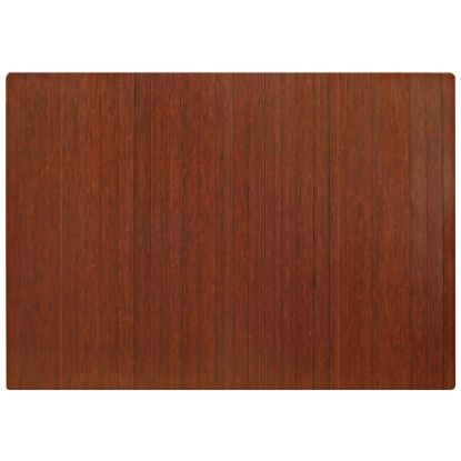 Picture of Anji Mountain Bamboo Roll-Up Chair Mat, 48in x 72in, 1/4in-Thick, Dark Cherry