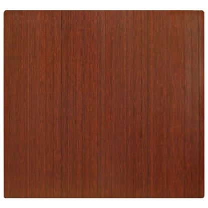 Picture of Anji Mountain Bamboo Roll-Up Chair Mat, 48in x 52in, 1/4in-Thick, Dark Cherry