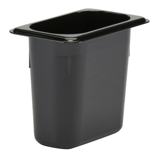 Picture of Cambro Camwear GN 1/9 Size 6in Food Pans, Black, Set Of 6 Pans