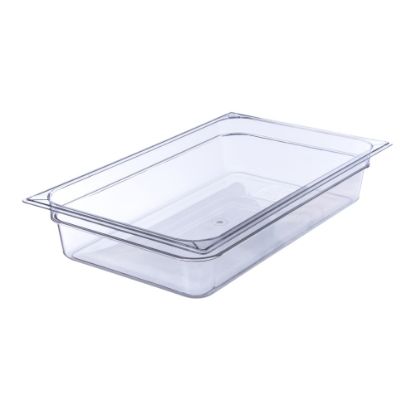 Picture of StorPlus Full-Size Plastic Food Pans, 4inH x 12 3/4inW x 20 3/4inD, Clear, Pack Of 6