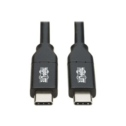 Picture of Tripp Lite USB Type C to USB C Cable USB 2.0 5A Rating USB-IF Cert M/M 3M - First End: 1 x Type C Male USB - Second End: 1 x Type C Male USB - 60 MB/s - Nickel Plated Connector - Gold Plated Contact - Black