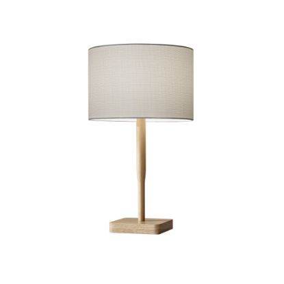 Picture of Adesso Ellis Table Lamp, 21inH, White Shade/Brown Base