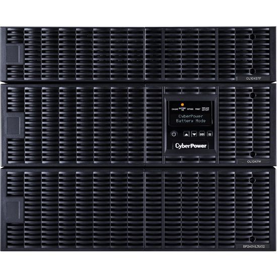 Picture of CyberPower OL10KRT Smart App Online UPS Systems - 10000VA/10000W, 200 - 240 VAC, Hardwire, 6U, Rack / Tower, Sine Wave, 4 Outlets, LCD, PowerPanel Business, $300000 CEG, 3YR Warranty