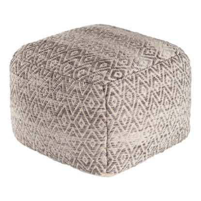 Picture of Anji Mountain Cherokee Pouf Ottoman, Slate