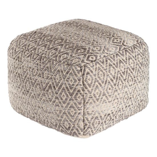 Picture of Anji Mountain Cherokee Pouf Ottoman, Slate