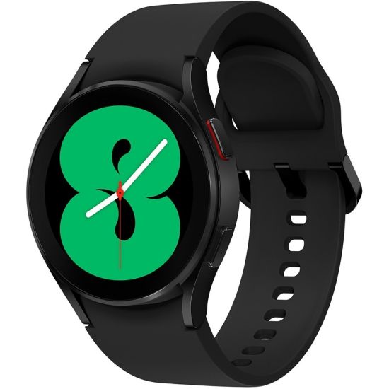 Picture of Samsung Galaxy Watch4, 40mm, Black, Bluetooth - 16 GB - 1.50 GB Standard Memory - 1.2in - Android Wear - Bluetooth - Black - Aluminum Case - Health & Fitness - Water Resistant - IP68 Water Resistant