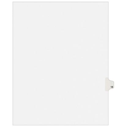 Picture of Avery Individual Legal Dividers Avery Style, Letter Size, Side Tab #18, White Dividers/White Tabs