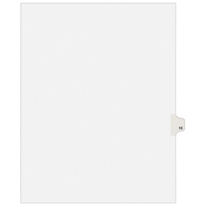 Picture of Avery Individual Legal Dividers Avery Style, Letter Size, Side Tab #16, White Dividers/White Tabs