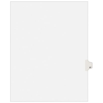 Picture of Avery Individual Legal Dividers Avery Style, Letter Size, Side Tab #17, White Dividers/White Tabs