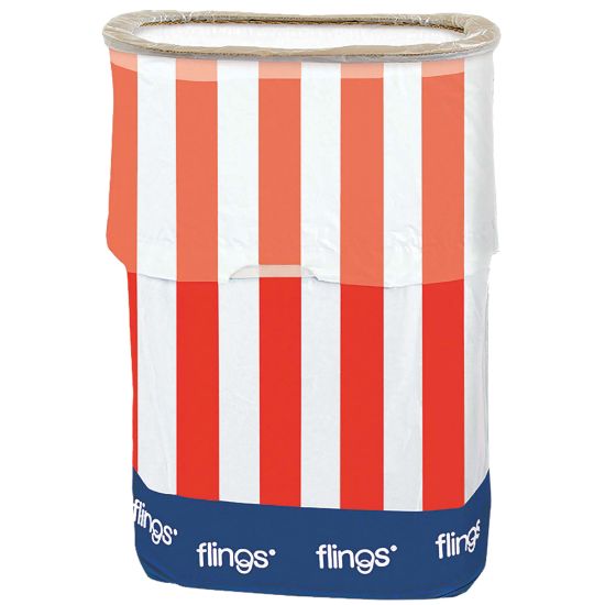 Picture of Amscan Patriotic Fling Bins, 22inH x 10inW x 15inD, Red/White/Blue, Pack Of 2 Bins