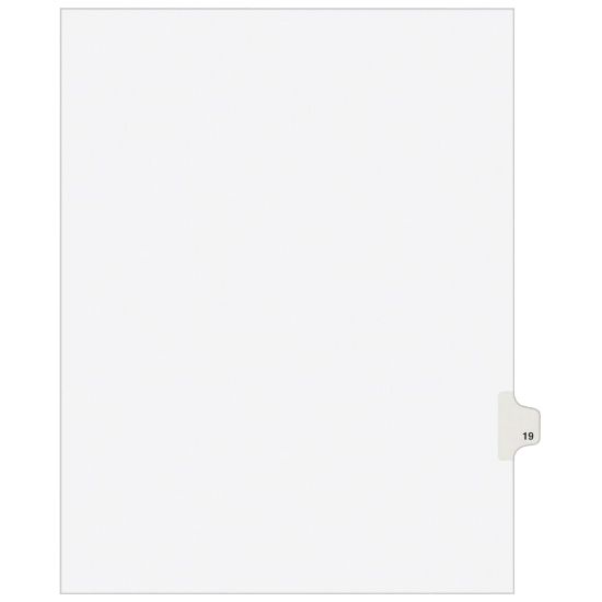 Picture of Avery Individual Legal Dividers Avery Style, Letter Size, Side Tab #19, White Dividers/White Tabs