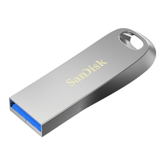 Picture of SanDisk Ultra Luxe USB 3.1 Flash Drive, 128GB, Silver Metal