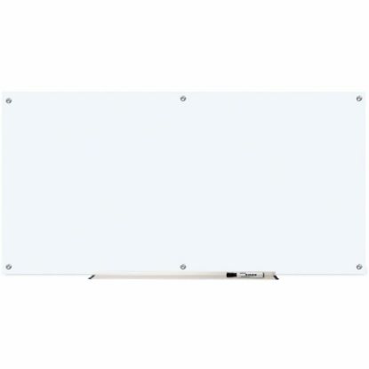 Picture of Lorell Glass Unframed Dry-Erase Whiteboard, 36in x 72in, White