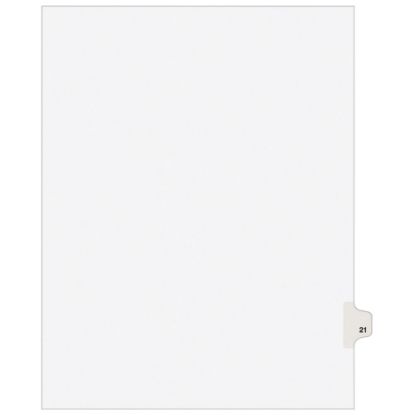 Picture of Avery Individual Legal Dividers Avery Style, Letter Size, Side Tab #21, White Dividers/White Tabs