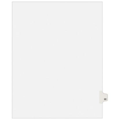 Picture of Avery Individual Legal Dividers Avery Style, Letter Size, Side Tab #22, White Dividers/White Tabs