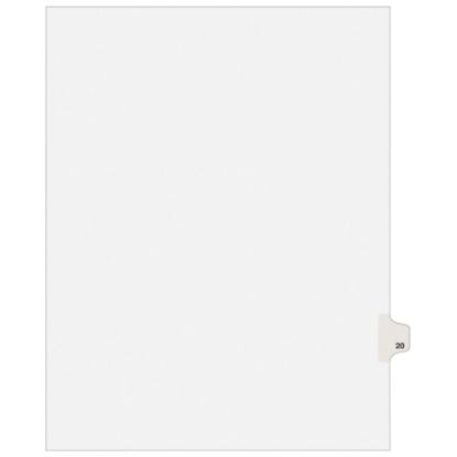 Picture of Avery Individual Legal Dividers Avery Style, Letter Size, Side Tab #20, White Dividers/White Tabs