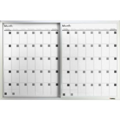 Picture of Lorell Magnetic Unframed Dry-Erase Calendar Whiteboard, 36in x 24in, Frost