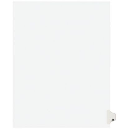 Picture of Avery Individual Legal Dividers Avery Style, Letter Size, Side Tab #25, White Dividers/White Tabs