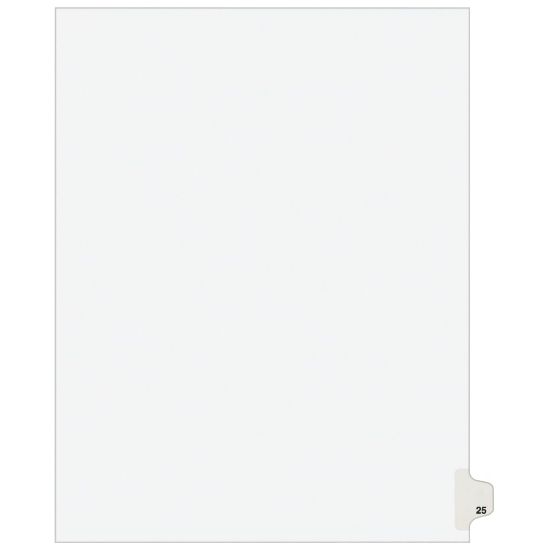 Picture of Avery Individual Legal Dividers Avery Style, Letter Size, Side Tab #25, White Dividers/White Tabs