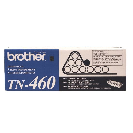 Picture of Brother TN-460 Black High Yield Toner Cartridge, TN-460BK