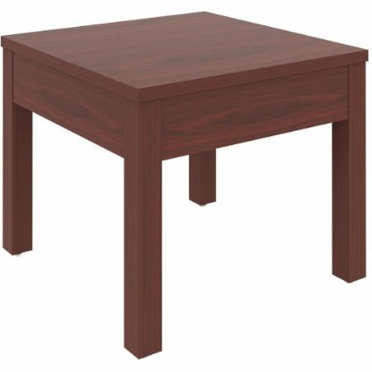 Picture of Lorell Occasional Square 24inW Corner Desk Table, Mahogany