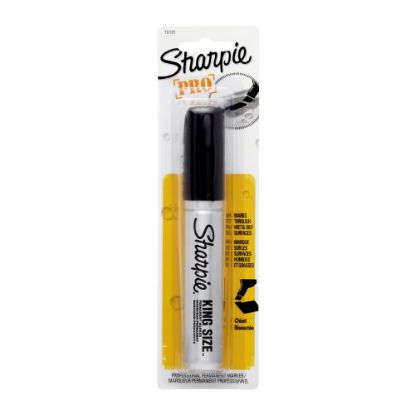 Picture of Sharpie King-Size Permanent Marker, Chisel Point, Aluminum Barrel, Black Ink