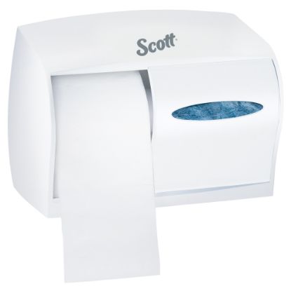 Picture of Kimberly-Clark Coreless Double-Roll Bathroom Tissue Dispenser, 12 1/8in x 9in x 6 7/8in, White