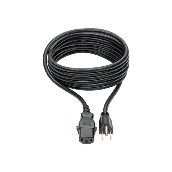 Picture of Eaton Tripp Lite Series Computer Power Cord, NEMA 5-15P to Locking C13 - 10A, 125V, 18 AWG, 10 ft. (3.05 m) - Power cable - NEMA 5-15P (M) to power IEC 60320 C13 locking - AC 125 V - 10 A - 10 ft - black