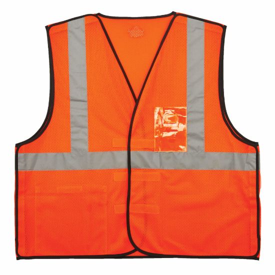 Picture of Ergodyne GloWear Safety Vest, ID Holder, Type-R Class 2, Large/X-Large, Orange, 8216BA