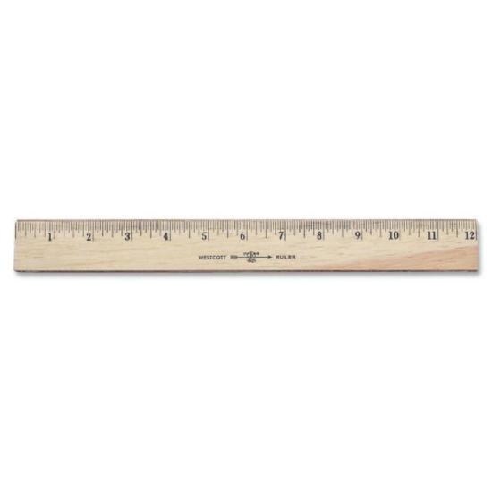 Picture of Westcott Wood Ruler, Double Edge, 12in