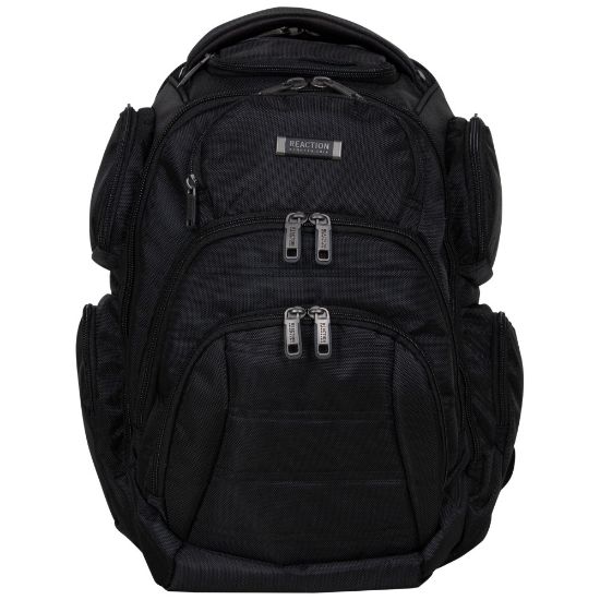 Picture of Kenneth Cole Reaction Triple Compartment Business Backpack With 17in Laptop Pocket, Black