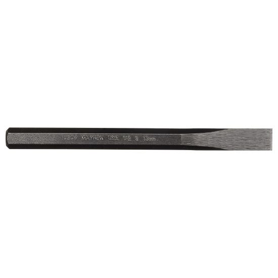 Picture of Cold Chisels, 6 in Long, 1/2 in Cut, Black Oxide, 12 per box