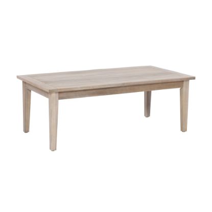 Picture of Linon Lascher Outdoor Rectangle Wood Coffee Table, 16-3/4inH x 45-3/5inW x 23-4/5inD, Natural