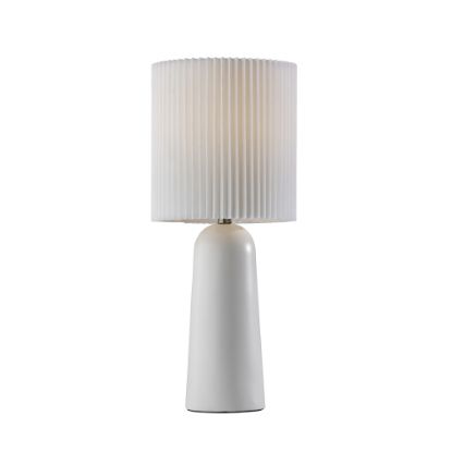 Picture of Adesso Callie Table Lamp, 26inH, White Shade/White Base