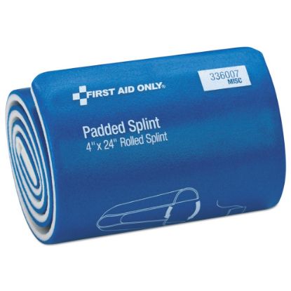 Picture of First Aid Only Padded Aluminum Splint, 4in x 24in, Blue/White