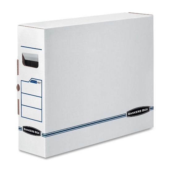 Picture of Bankers Box X-Ray Storage Boxes, 15 3/4in x 5 1/4in x 19 3/4in, White/Blue, Case Of 6