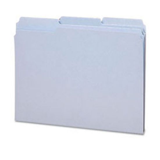 Picture of Smead 1/3-Cut 2-Ply Color File Folders, Letter Size, Gray, Box Of 100