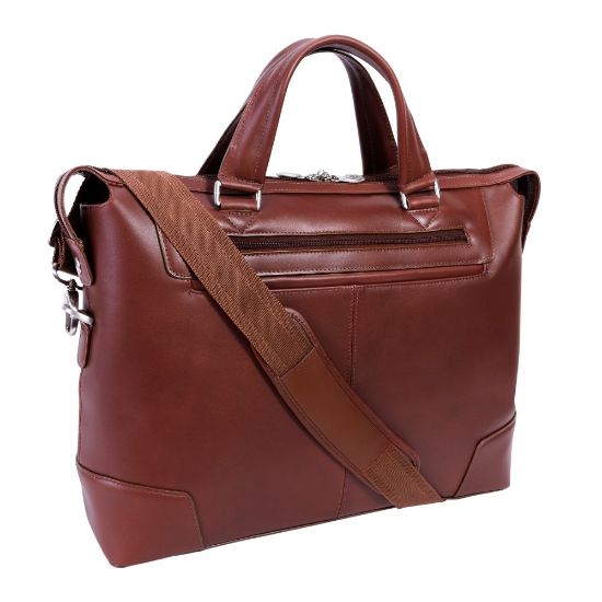 Picture of McKlein R-Series Arcadia Slim Briefcase With 17in Laptop Pocket, Brown