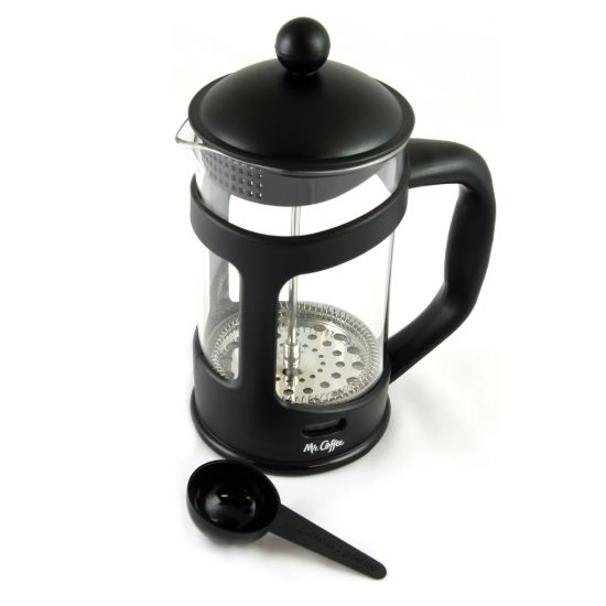 Picture of Mr. Coffee Brivio 28 Oz French Press Coffee Maker, Black/Clear