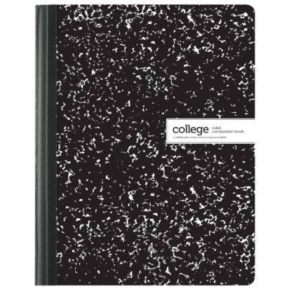 Picture of Office Depot Brand Composition Book, 7-1/2in x 9-3/4in, College Ruled, 100 Sheets, Black/White