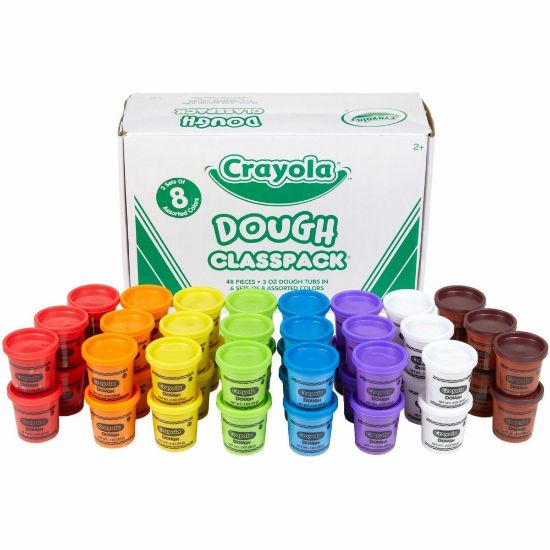 Picture of Crayola Dough Classpack Canisters, Assorted Colors, Pack Of 48 Canisters