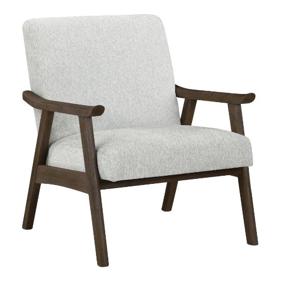 Picture of Office Star Weldon Armchair, Smoke/Brushed Brown